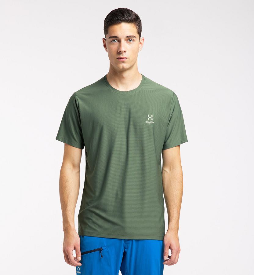 Haglöfs Mens L.I.M Tech T-Shirt Dark Green New Zealand 50437YODT